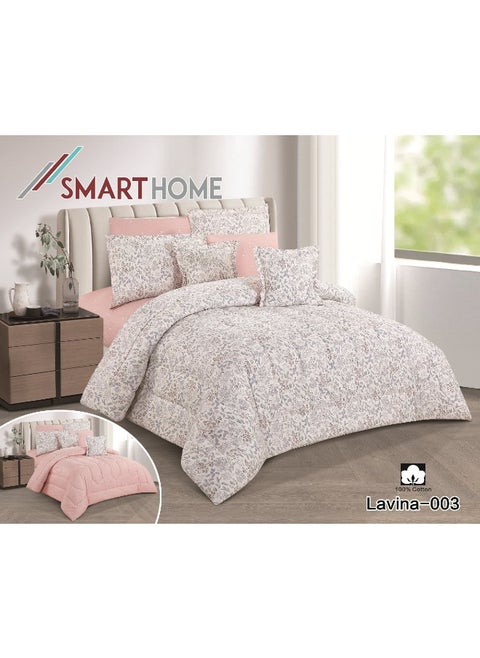 Double-sided comforter set, 5-piece bed sheet, 5-piece comforter, 100% cotton, 180X230cm bed sheet, suitable for a single bed