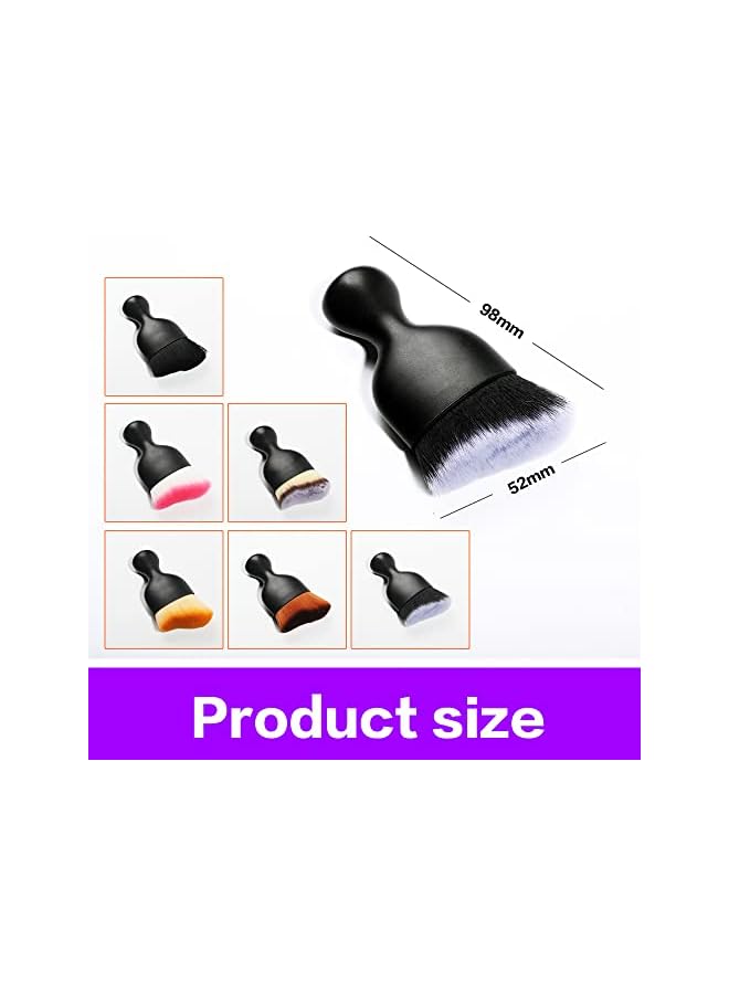 Car Interior Detailing Brush,Soft Bristle Cleaning Brush Car Detailing Brush Dusting Brush,Car Interior Cleaning Tool,Auto Detail Brush Car Dash Duster Brush (Brown with Cap) - Image 5