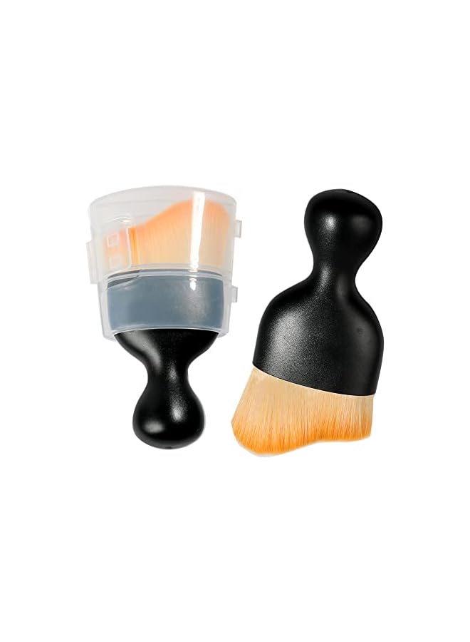 Car Interior Detailing Brush,Soft Bristle Cleaning Brush Car Detailing Brush Dusting Brush,Car Interior Cleaning Tool,Auto Detail Brush Car Dash Duster Brush (Brown with Cap) - Image 1