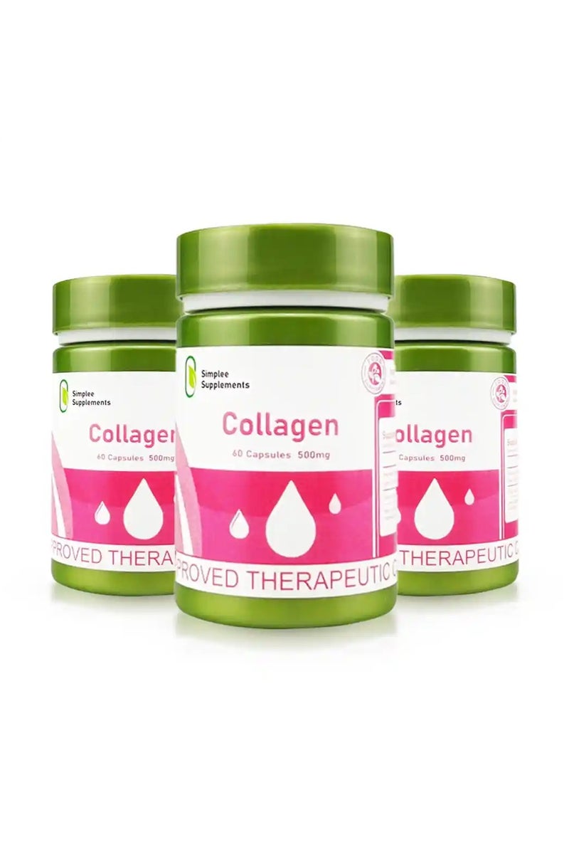 SIMPLEE Simplee Supplements Collagen 60 Capsules – 3 Bottles
