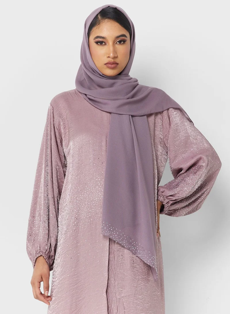 Khizana Embellished Detail Abaya