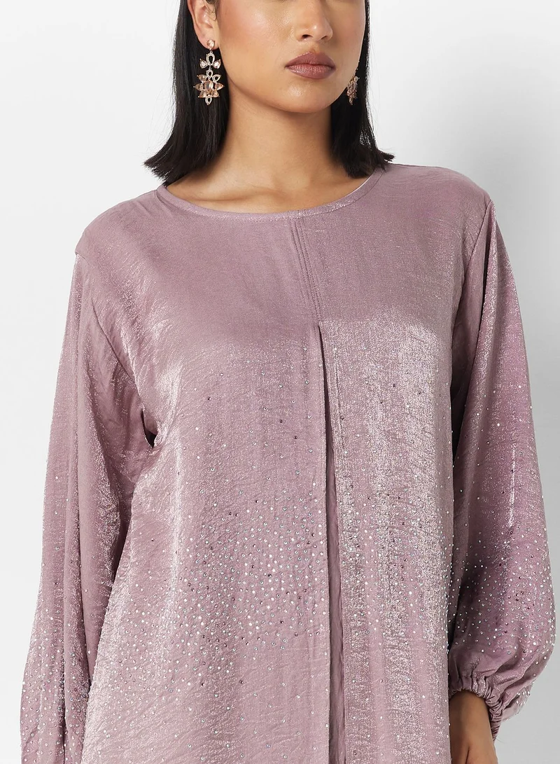 Khizana Embellished Detail Abaya