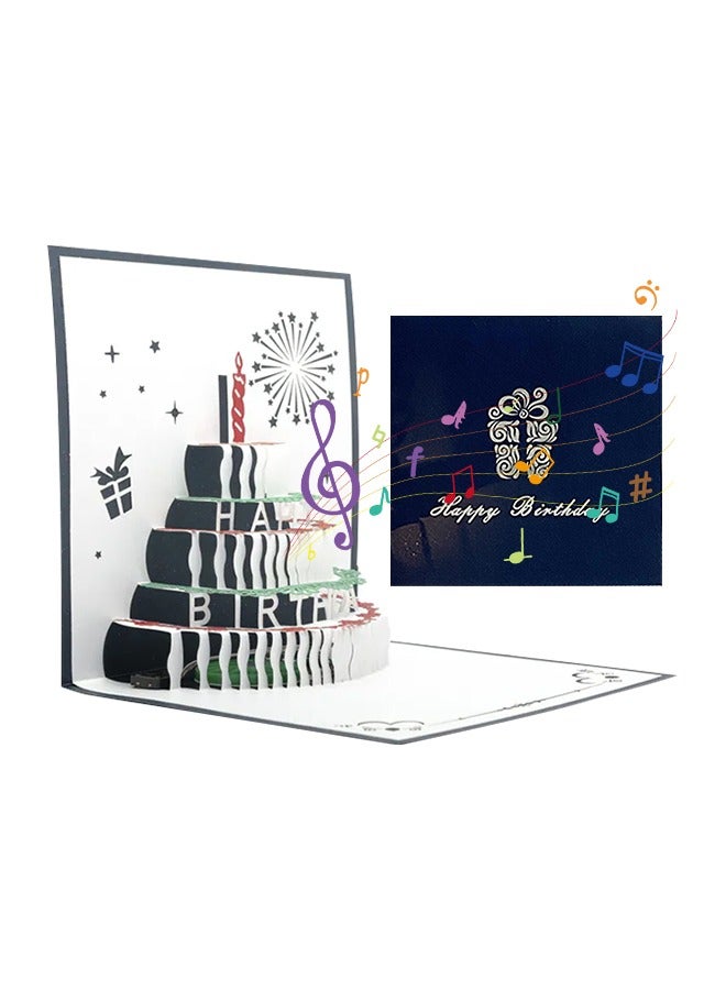 Generic Universal Birthday Cards, 3 in 1 Greeting Card with Lights and Music, 3D Greeting Card, Precious Birthday Gifts, Multi-Purpose, Pop-Up Birthday Cake Cards  - Image 1