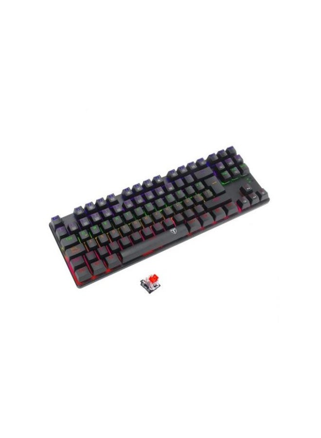 T-DAGGER T-TGK313 Mechanical  LED Gaming Keyboard - Red Switch - AR/En - Black - Image 2