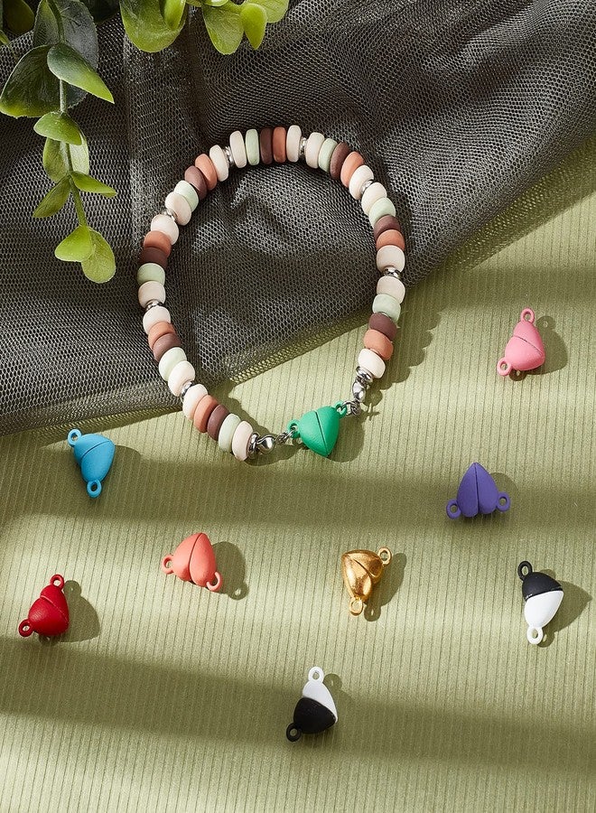 CHGCRAFT 40 Sets 10 Colors Heart Shaped Magnetic Clasps for Jewelry Magnetic Breakaway Clasp Converter for DIY Couple Bracelet Necklace Making Jewelry Accessories, 15x9.5x6mm - Image 4