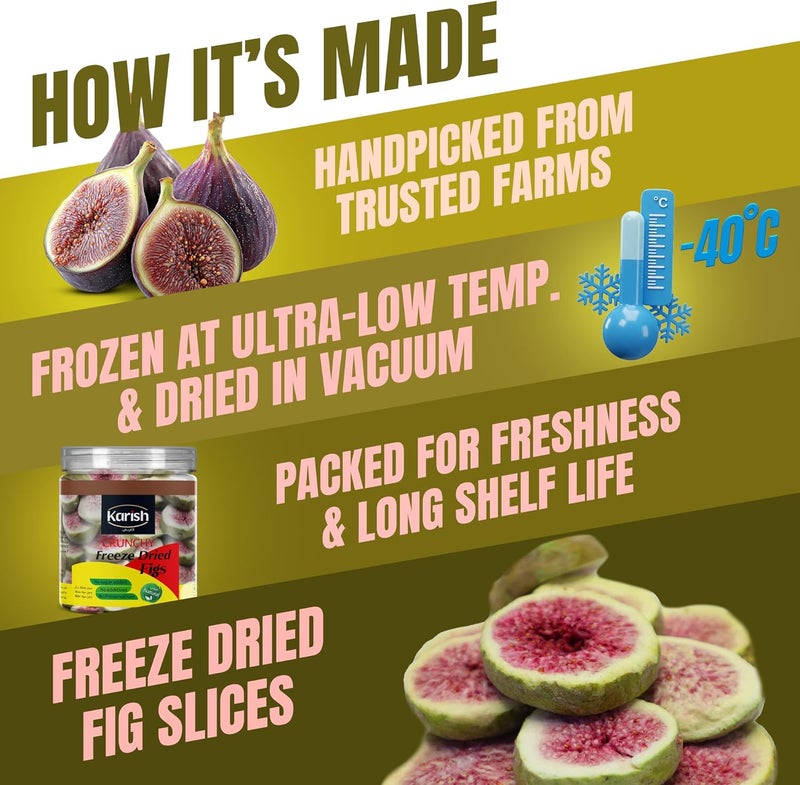 Karish Crunchy Bites Freeze Dried Fig | Dried Fruit | No Added Sugar, Great healthy Snack - Image 2