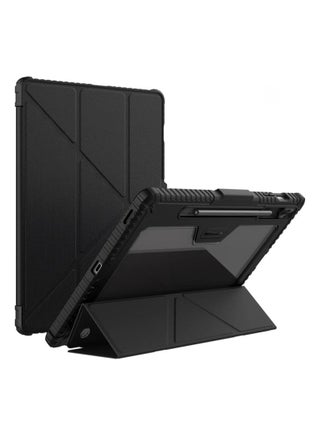 جراب لجهاز Samsung Galaxy Tab S10 Ultra (2024) - غطاء ذكي مضاد للسقوط مع خاصية النوم/الاستيقاظ التلقائي، وحماية عدسة نافذة منزلقة، وفتحة لقلم، مصنوع من مادتين TPU وPC للوقاية. - pzsku/Z672AB30A488DE9F7BDFDZ/45/_/1729834521/3812b9bc-bcbd-440f-93af-e90d51f59048
