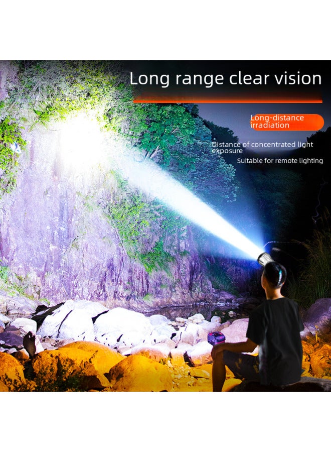 Generic High Power Led Fishing Night Light Waterproof Outdoor Headlamp Super Bright Long Range Exploration Torch Fishing Equipment-Color:T998x-1 White Light (32-wick Single Lithium Battery + Electronic Display)  - Image 3