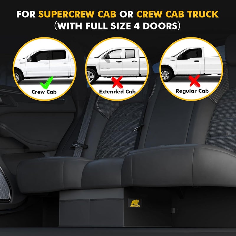 MIKKUPPA Truck Under Seat Storage - Replacement for 2015-2024 Ford F150 F250 F350, 3 Compartments Truck Tool Box Organizer Underseat Storage Bag - Image 5