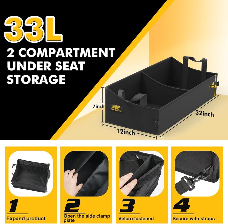 MIKKUPPA Truck Under Seat Storage - Replacement for 2015-2024 Ford F150 F250 F350, 3 Compartments Truck Tool Box Organizer Underseat Storage Bag - Image 3