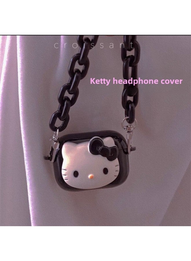 Cartoon Kitty Hello Kitty Earphone Case Apple Airpods1/2 Generation Pro3 Protective Case Hanging Chain Soft Case Cute-Color:Pink Melody-1/2 Generation Earphone Case-Applicable Models:Standard - Image 5