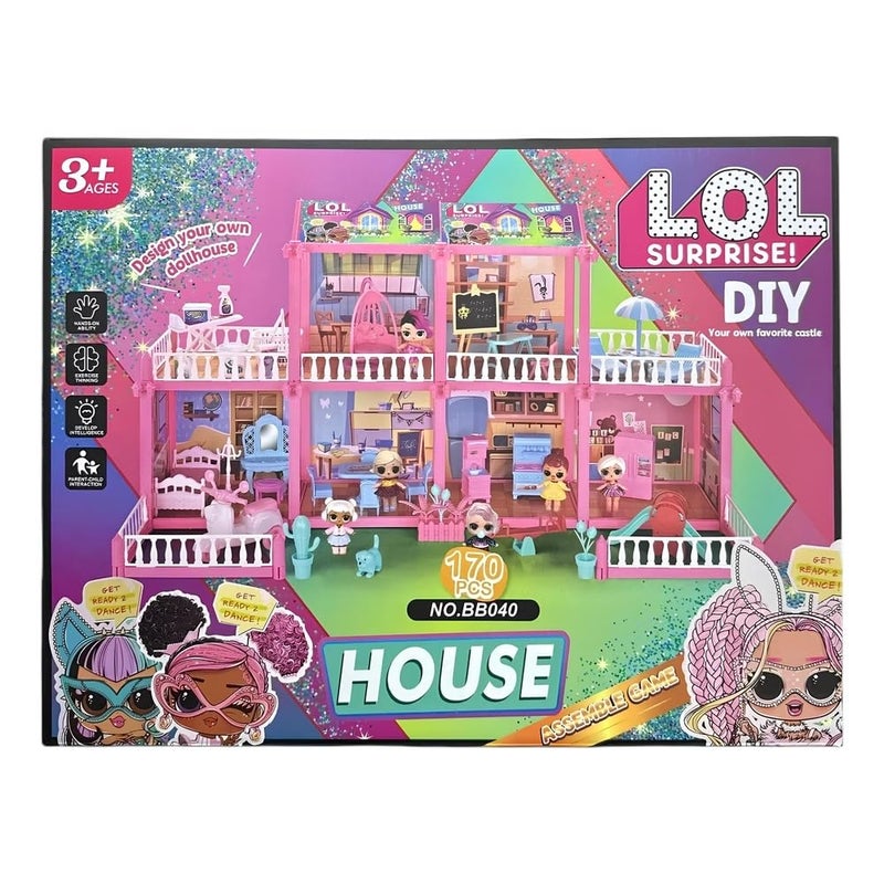 Fashion Doll House 170 Pieces BB040 - Image 1