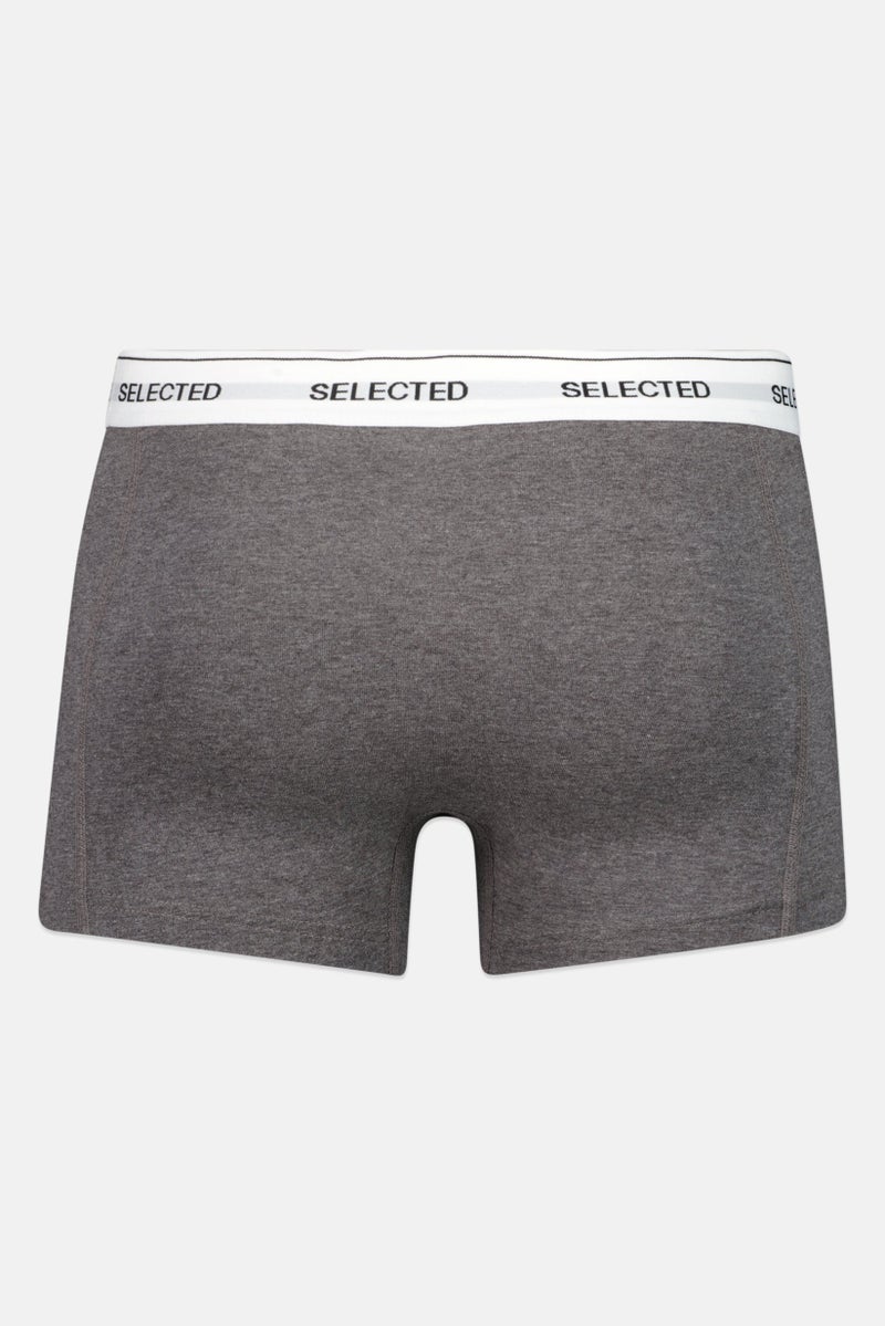 Selected Homme Men 3 Pcs Brand Logo Trunks, Multicolor - Image 4