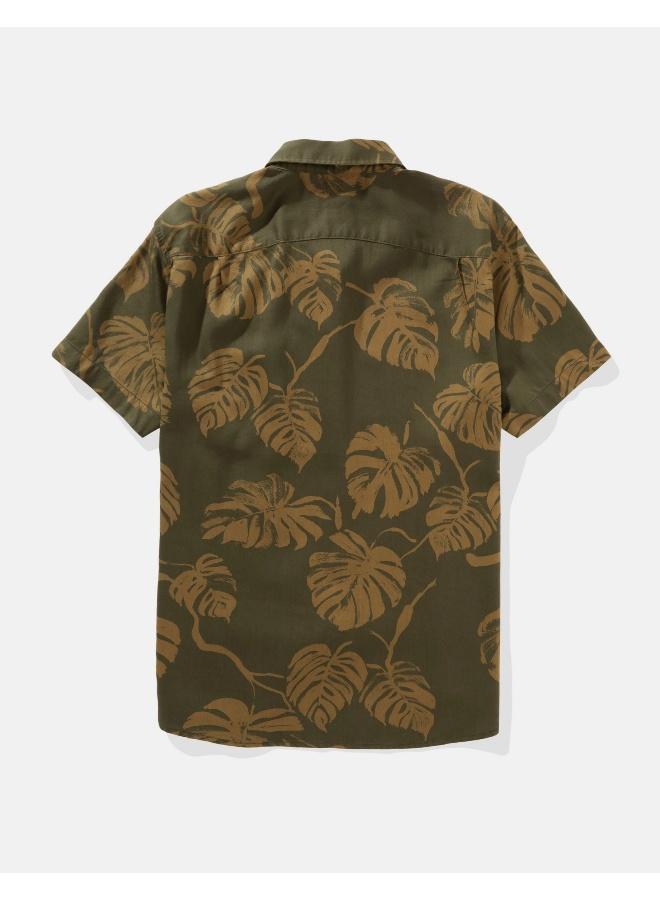 American Eagle AE Poolside Tropical Button-Up Shirt - Image 2