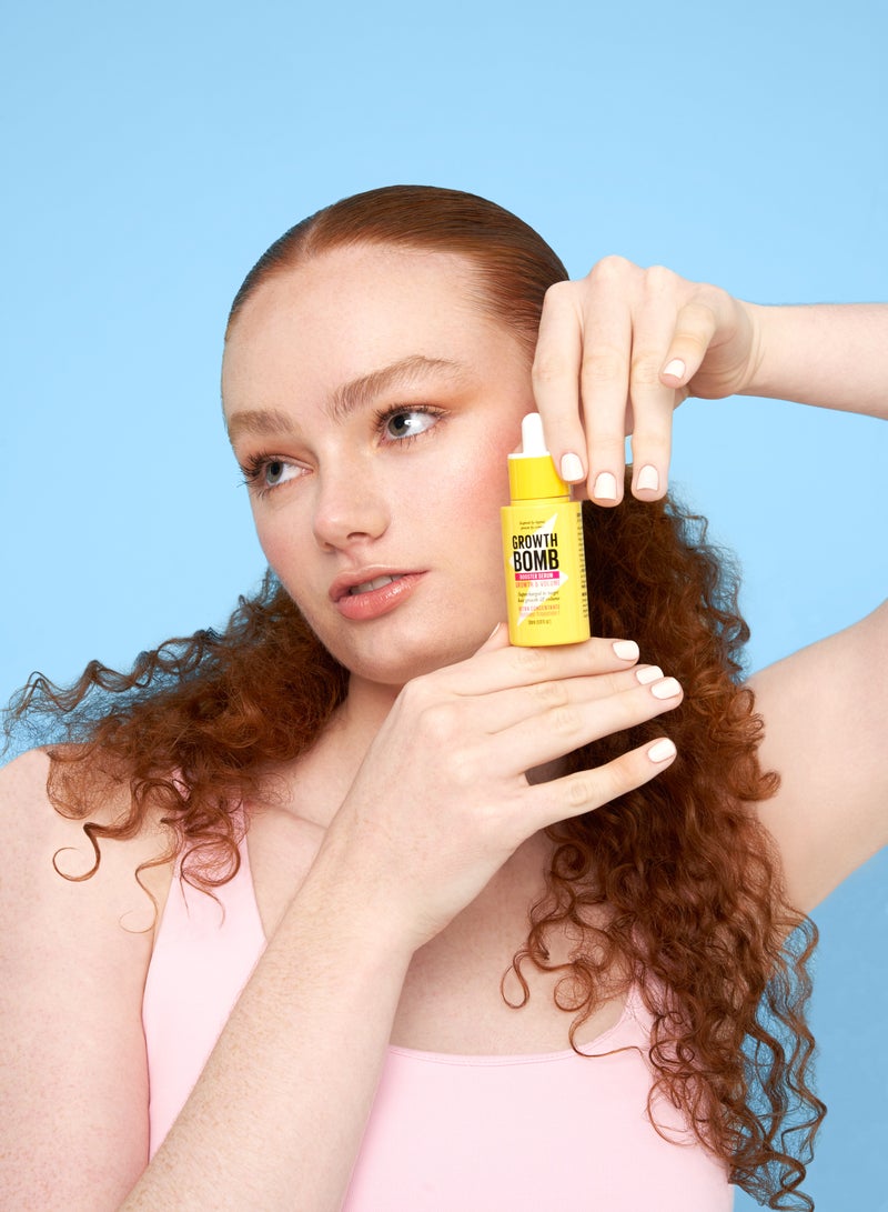 Growth Bomb علاج تعزيز نمو الشعر والحجم مع مستخلصات طبيعية - يقوي الشعر المتساقط، يضيف كثافة ويعزز الامتلاء الطبيعي (30 مل) - Image 4