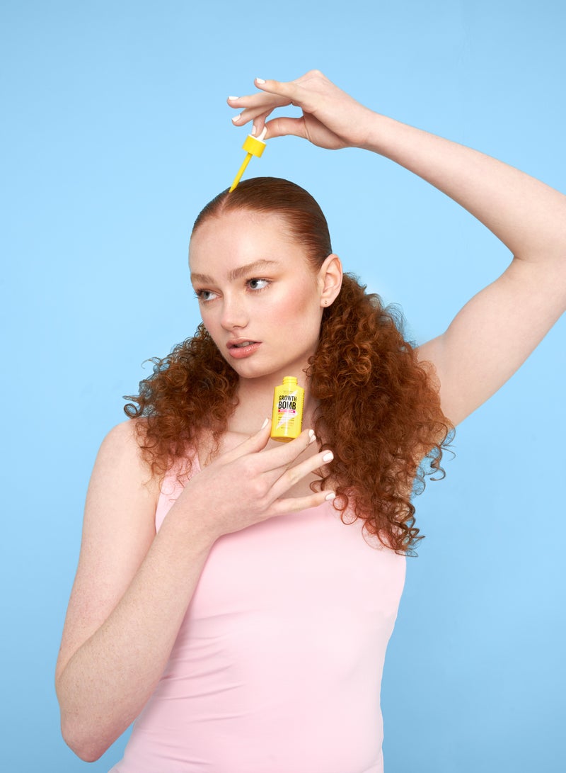Growth Bomb علاج تعزيز نمو الشعر والحجم مع مستخلصات طبيعية - يقوي الشعر المتساقط، يضيف كثافة ويعزز الامتلاء الطبيعي (30 مل) - Image 3