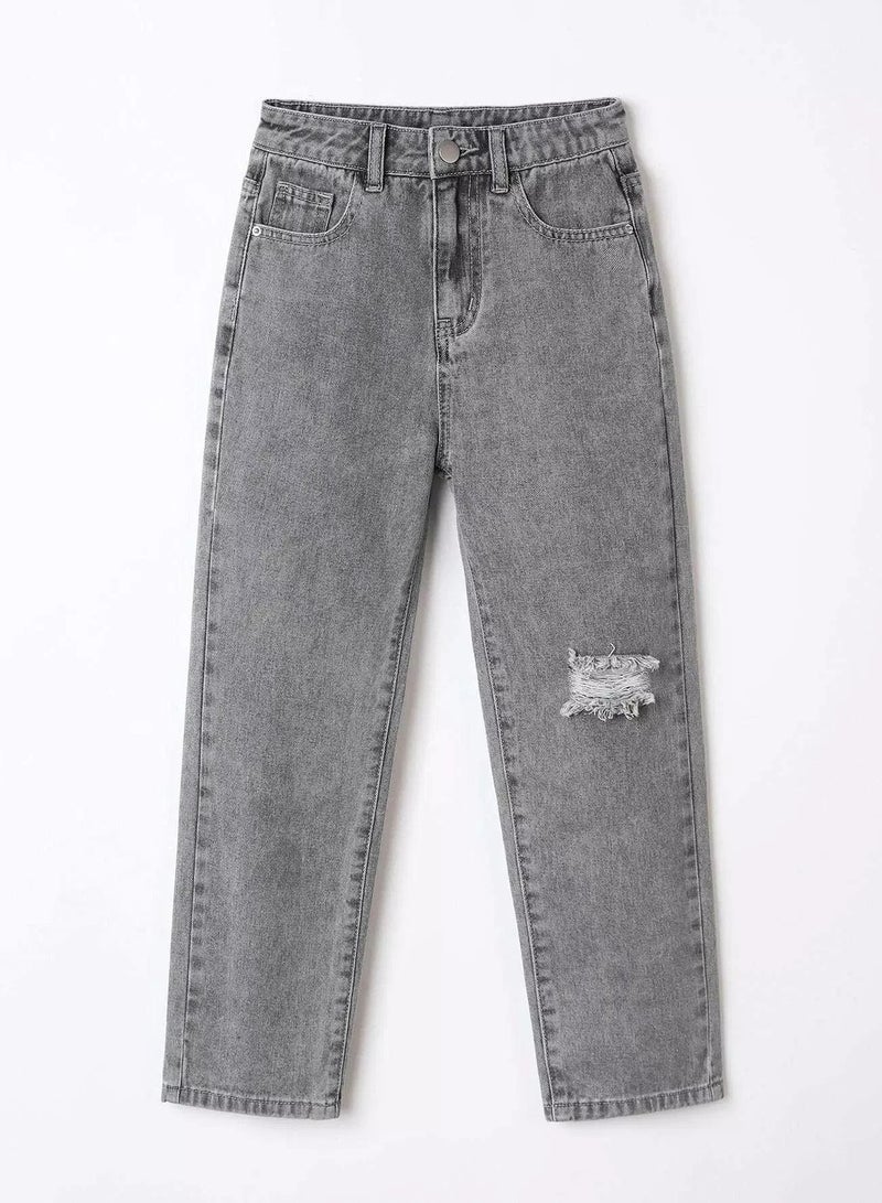 Boys Slant Pocket Ripped Jeans - Image 1