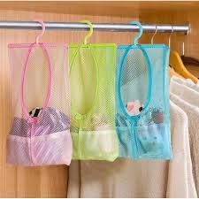 Luvina Multipurpose Clothespin Bag with Hanger,Hanging Storage Mesh Bag for Home Over The Door Pack of 2 - Image 5