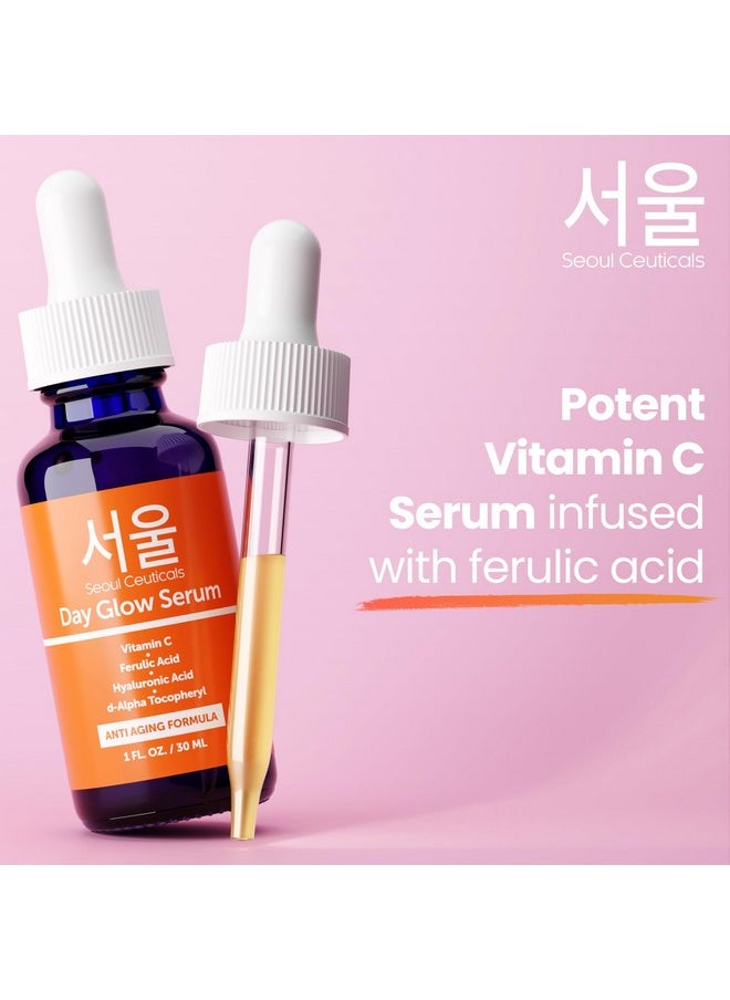seoulceuticals SeoulCeuticals Korean Skin Care 20% Vitamin C Hyaluronic Acid Serum + CE Ferulic Acid - Potent Anti Aging, Anti Wrinkle Korean Beauty 1oz  - Image 3