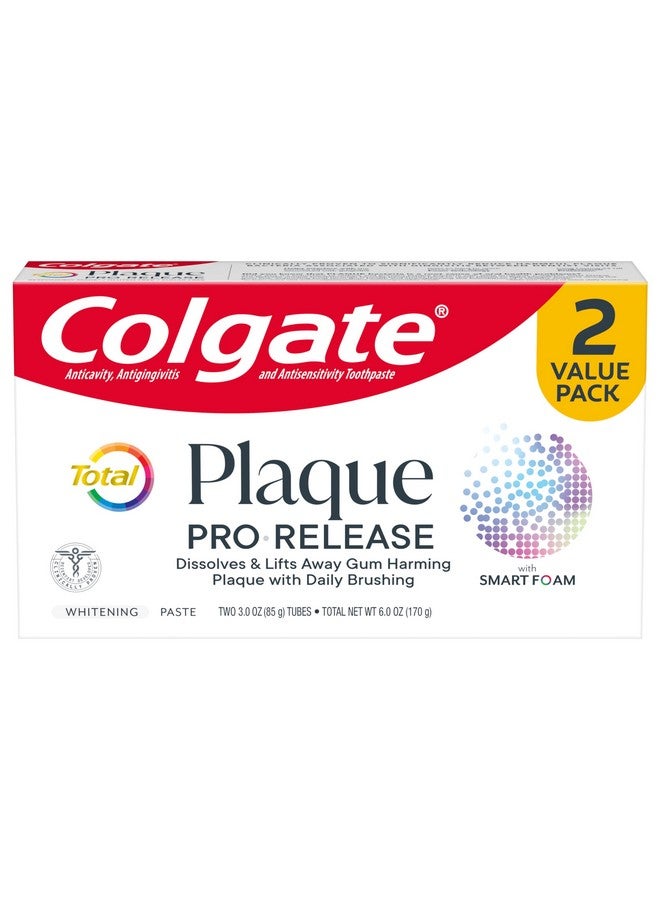 كولجيت معجون أسنان كولجيت توتال بلاك برو ريليس المبيض، عبوة من قطعتين، أنابيب سعة 3.0 أونصة - Image 1
