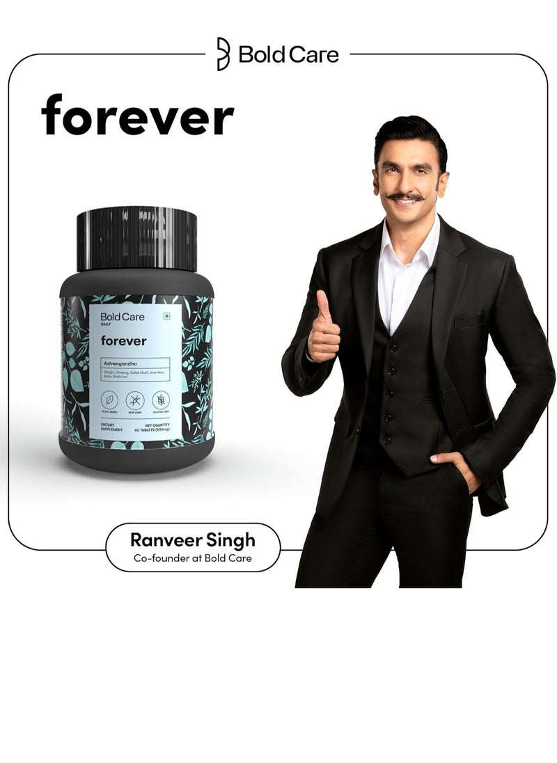 Bold Care 60 Capsules Ashwagandha and Shilajit  Stamina Booster Supplements for Men  All Natural Safed Musli Shatavari and  More  - Image 2