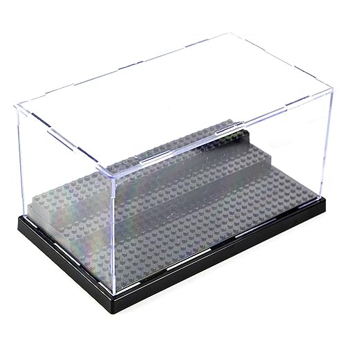 WMM Minifigure Display Case for Action Figures Blocks Dustproof Acrylic Display Box Storage with 3 Movable Steps for Collection Models Minifigures Bricks Blocks Toys - Image 1