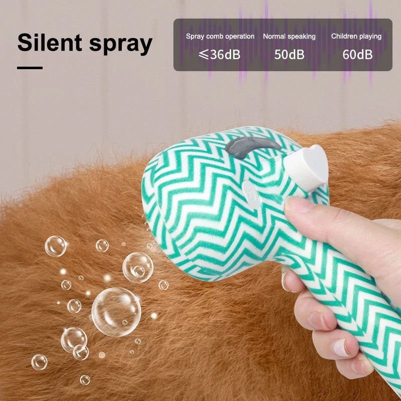 Bluejw Cat Steam Brush - 3-in-1 Steamy Pet Hair Removal Comb for Cats - Self-Cleaning, Anti-Static Grooming Brush - Effective Cat Hair Brushes - Image 5