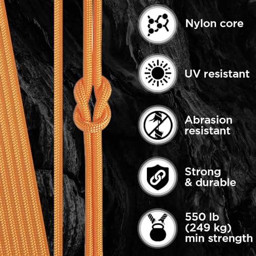 TECEUM Paracord Type III 550 Apricot – 100 ft – 4mm – Tactical Rope MIL-SPEC – Outdoor para Cord –Camping Hiking Fishing Gear and Equipment – EDC Parachute Cord – Strong Survival Rope - Image 3