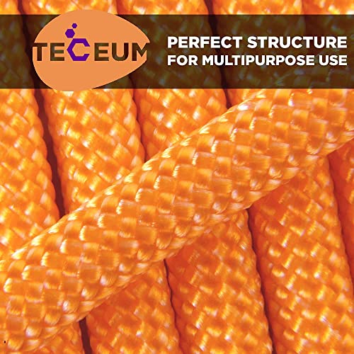 TECEUM Paracord Type III 550 Apricot – 100 ft – 4mm – Tactical Rope MIL-SPEC – Outdoor para Cord –Camping Hiking Fishing Gear and Equipment – EDC Parachute Cord – Strong Survival Rope - Image 5
