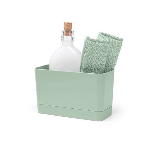Brabantia Sink Organizer Jade Green NonSlip NonScratch Kitchen Countertop Storage Caddy for Dish Brush Soap Cloths LWH 75 x 33 x 45 - Image 1