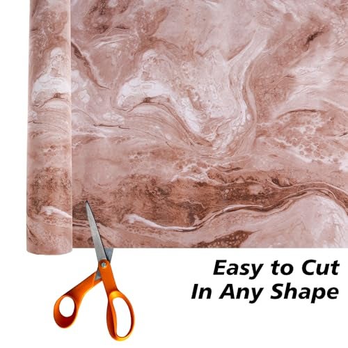 Kuber Industries Shelf Liner | Kitchen Cabinet Shelf Protector | Kitchen Liners for Cabinets and Drawers | Drawer Liner Mat | Marble Shelf Liner Cabinet Mat | 10 MTR | Brown - Image 2