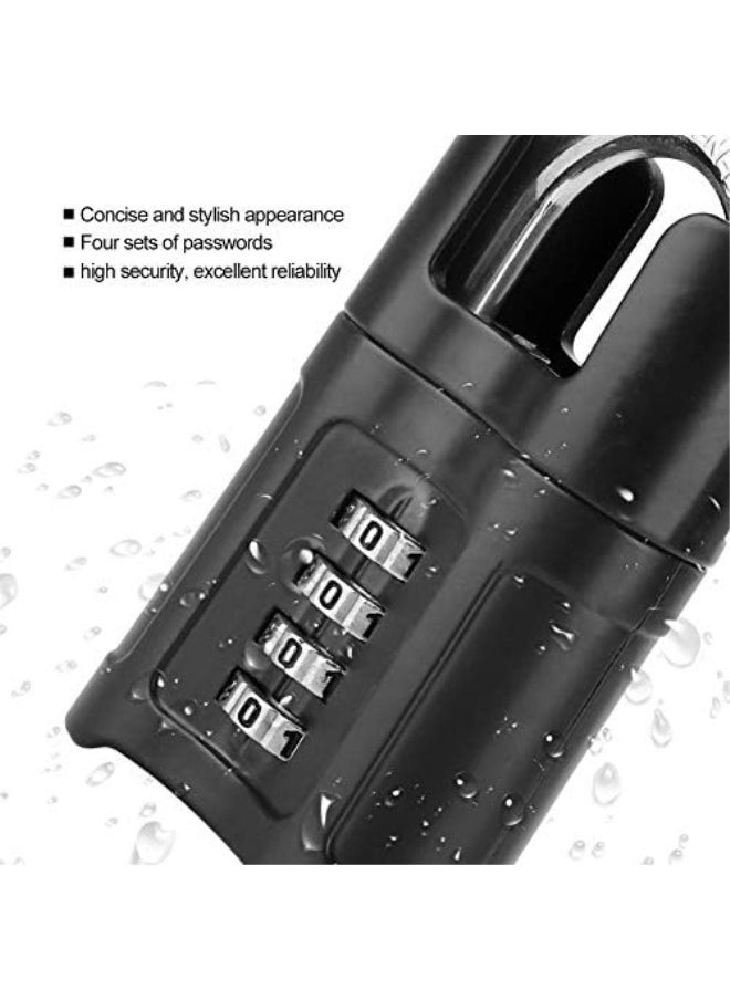 klarako Anti-Theft Padlock，4 Digit Code Password Combination Lock Zinc Alloy Waterproof Security Suitcase Luggage Door Lock for Garage School Home Spare Key and Car Key  - Image 3