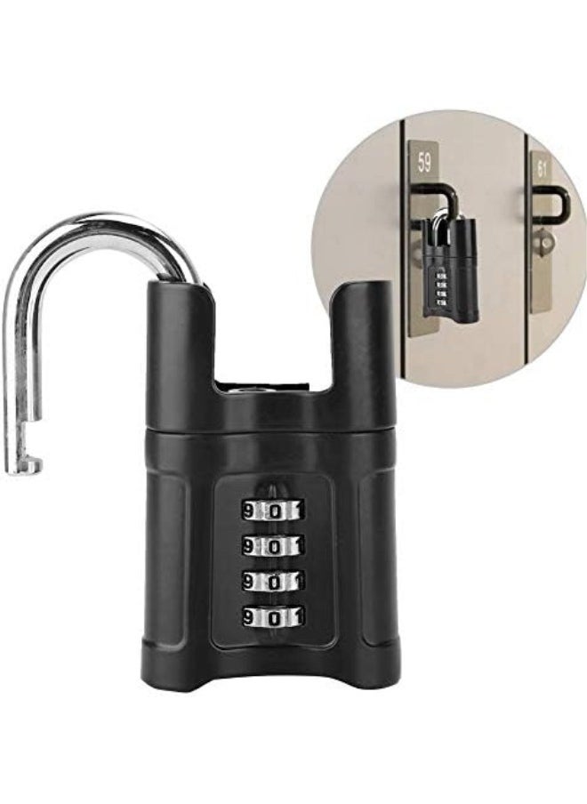 klarako Anti-Theft Padlock，4 Digit Code Password Combination Lock Zinc Alloy Waterproof Security Suitcase Luggage Door Lock for Garage School Home Spare Key and Car Key  - Image 1