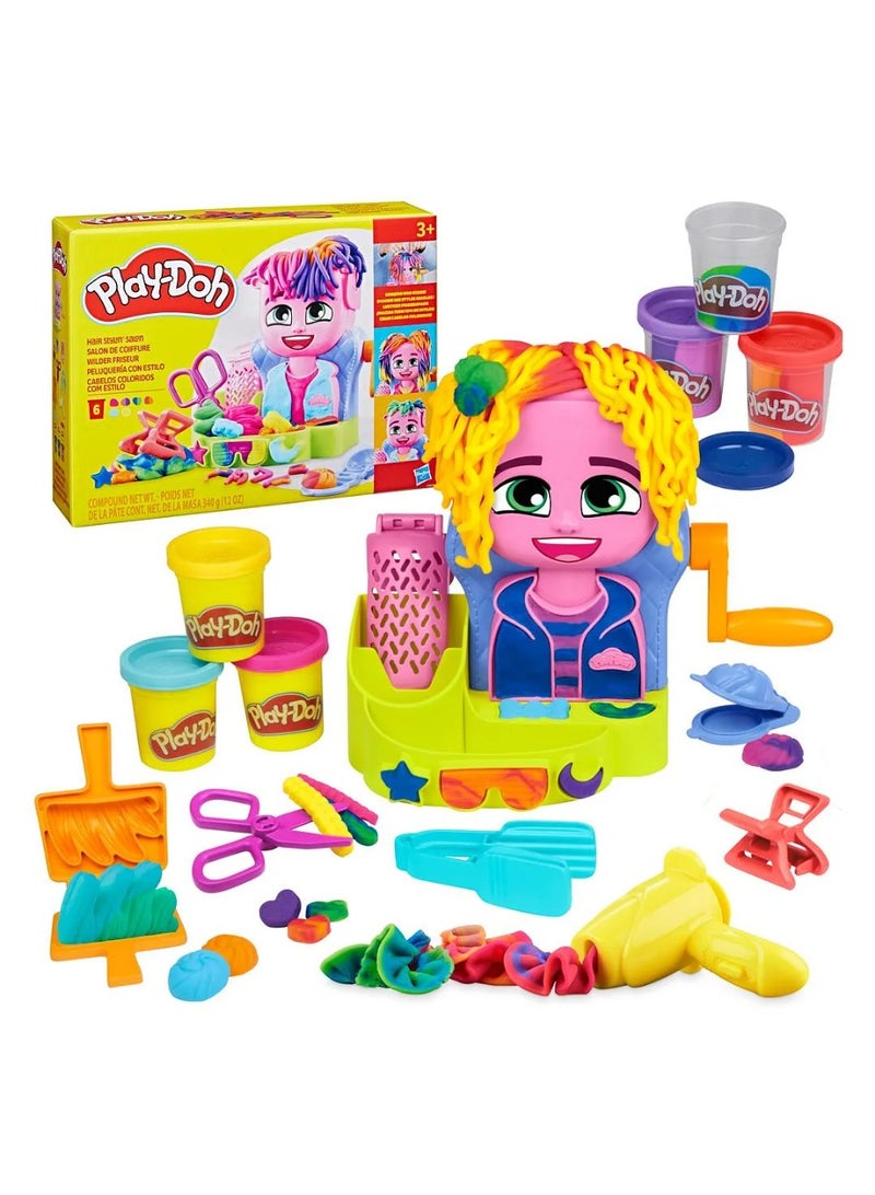 بلاي دوه مجموعة لعب صالون تصفيف الشعر بلاي دوه مع 6 علب - ألعاب تظاهرية للأطفال - Image 1
