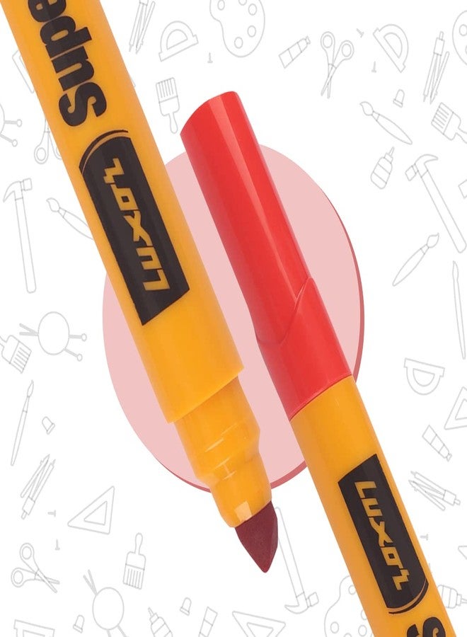 Luxor 997 Super Chisel Marker - Red - Box of 10 - Image 4
