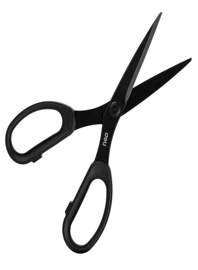 Deli Non-Stick Scissors, 8 Inch Stainless Steel Blades with Soft Grip Handles, Black/White Office Scissors for Paper, Fabric, Craft, Home & School Use (1 Pack) - Image 2