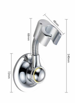 Excefore Shower Head Holder, Suction Cup Handheld Bracket Adjustable Height Shower Holder, Multi-directional Removable Wall Mounted Suction Bracket for Home Bathroom Accessories  - Image 4