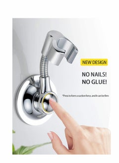 Excefore Shower Head Holder, Suction Cup Handheld Bracket Adjustable Height Shower Holder, Multi-directional Removable Wall Mounted Suction Bracket for Home Bathroom Accessories  - Image 3