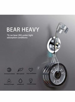 Excefore Shower Head Holder, Suction Cup Handheld Bracket Adjustable Height Shower Holder, Multi-directional Removable Wall Mounted Suction Bracket for Home Bathroom Accessories  - Image 2