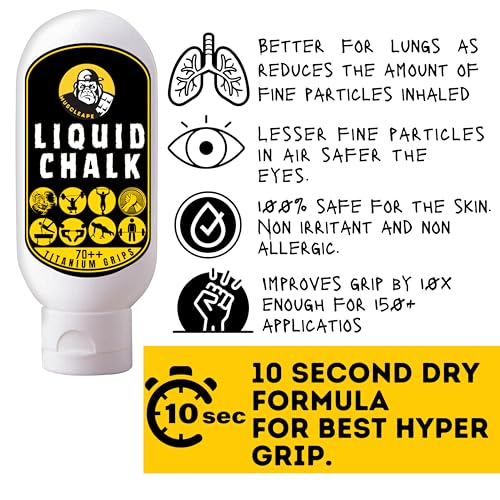 Muscleape Liquid Chalk Thick Cream for Stronger Titanium Strenght Dry Grip. Sweat Free Hands for Weightlifting, Gym, Calisthenics, Gymnastics, Crossfit, Bodybuilding. Grip Hard Lift Heavier. - Image 5