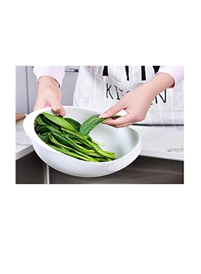 تودي جي هو الأرز غسالة فلتر الشاشة ، مطبخ وعاء الأرز سلة الصرف الصحي ، وعاء الأرز غسل الفواكه والخضروات ملعقة بيضاء - Image 3