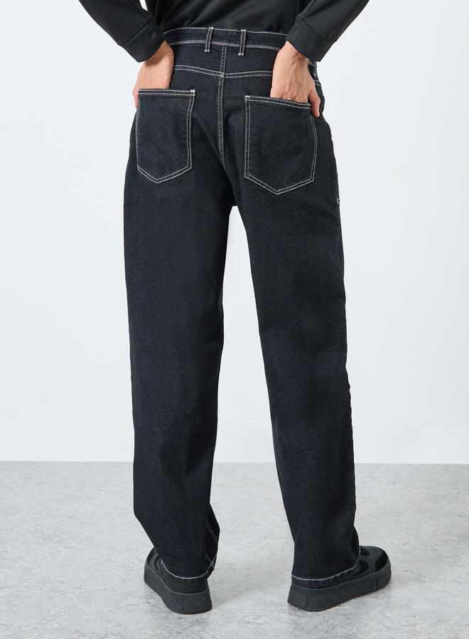 ستايلي بنطال جينز بقصة واسعة - Image 4