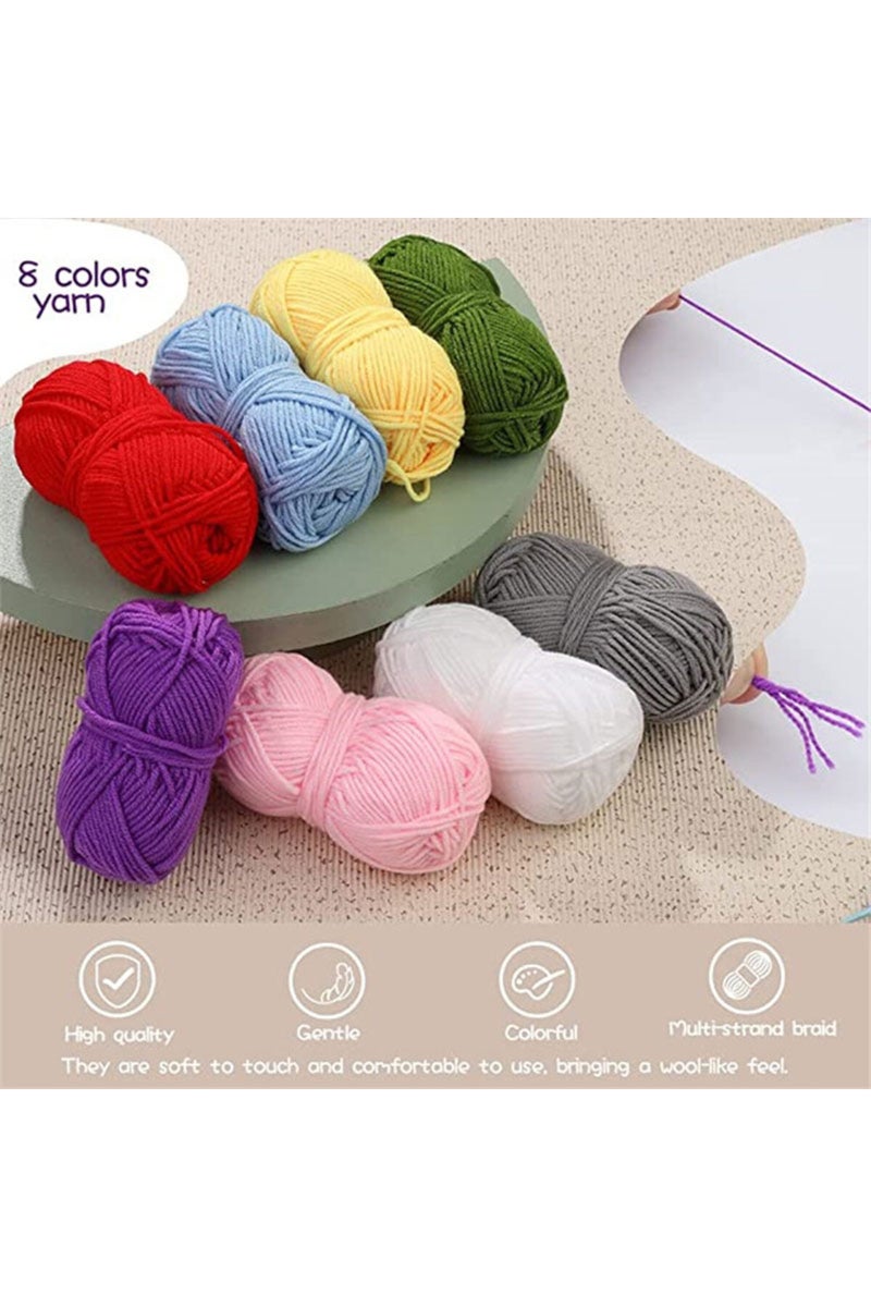 erorex 103pcs 103Pcs Crochet Hooks Kit Soft Grip Crochet Needles Set Multi-Color Sweater Knitting Tool with - Image 3