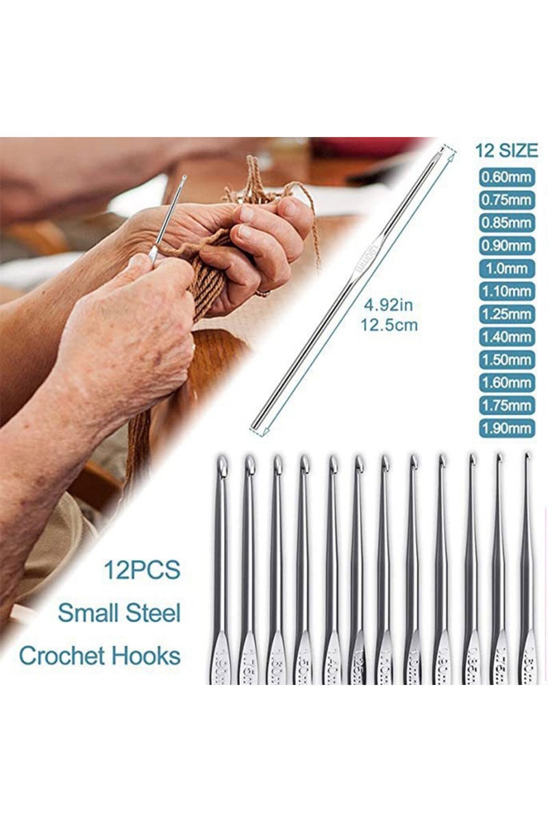 erorex 103pcs 103Pcs Crochet Hooks Kit Soft Grip Crochet Needles Set Multi-Color Sweater Knitting Tool with - Image 5