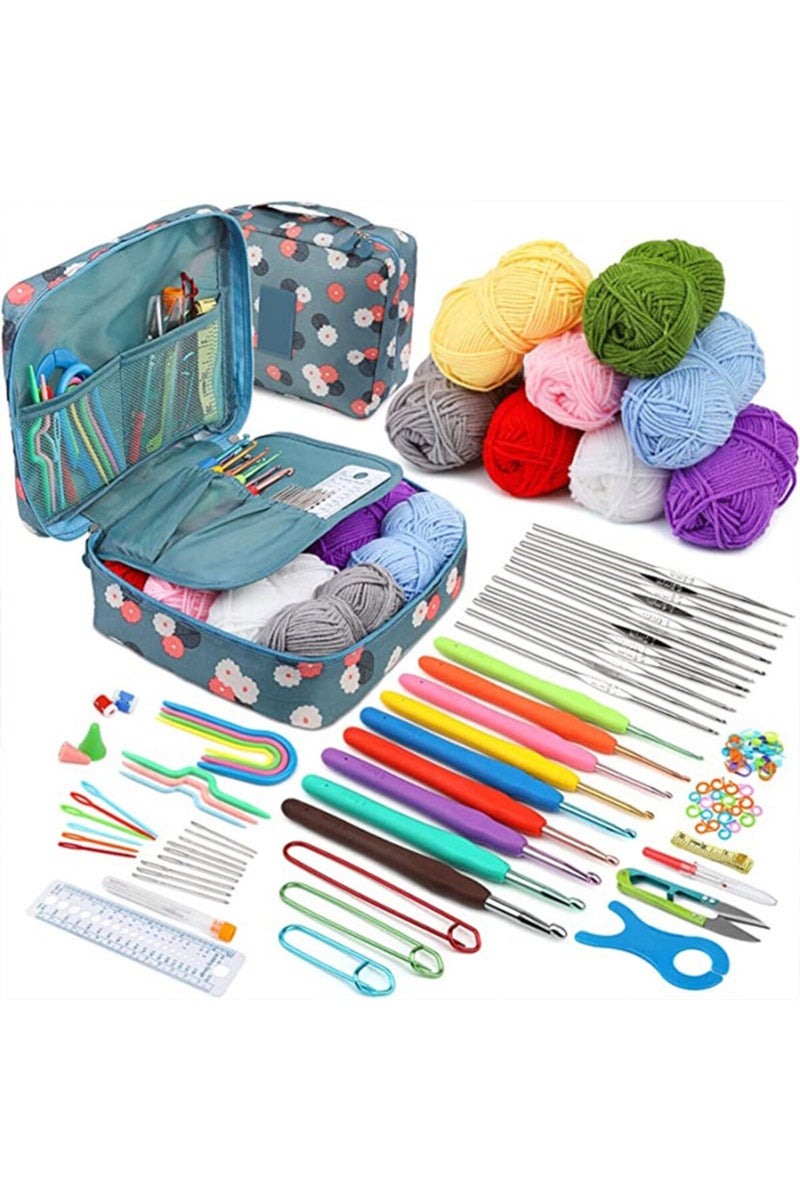 erorex 103pcs 103Pcs Crochet Hooks Kit Soft Grip Crochet Needles Set Multi-Color Sweater Knitting Tool with - Image 1