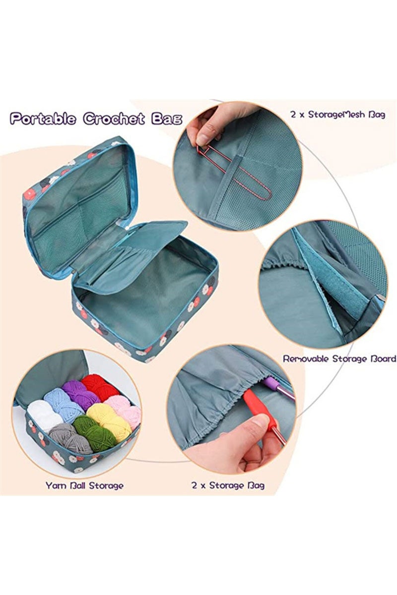 erorex 103pcs 103Pcs Crochet Hooks Kit Soft Grip Crochet Needles Set Multi-Color Sweater Knitting Tool with - Image 4