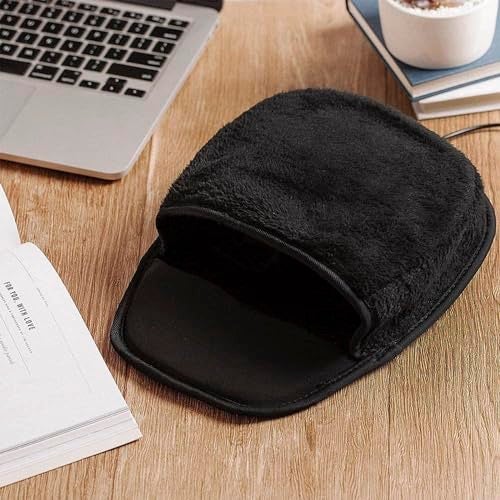 Holiberty USB Heated Mouse Pad Hand Warmer Ergonomic Heating Gaming Mouse Pad Mat with Wrist Rest for Office Home Computer Laptop Non-Slip Rubber Small Desk Mousepad Christmas Winter Warm Gift - Image 3