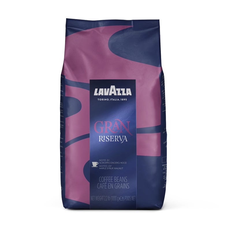 Lavazza Gran Riserva Whole Bean Coffee Blend, Dark Espresso Roast, 2.2LB Bag Authentic Italian - Image 1
