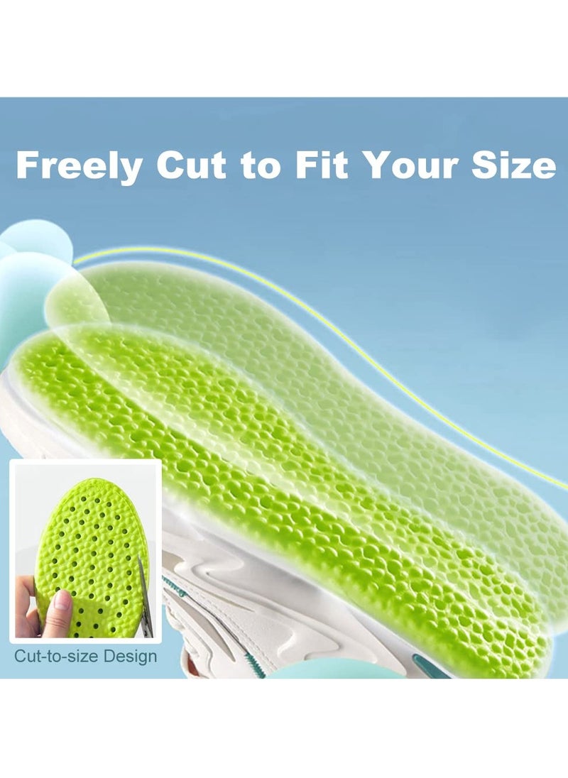 Generic - 5 Pairs of Memory Foam Shoe Insoles for Men and Women, Offering Exceptional Shock Absorption and Cushioning for Foot Comfort, Ideal Replacement Inserts (UK Size 7-9) - Image 1