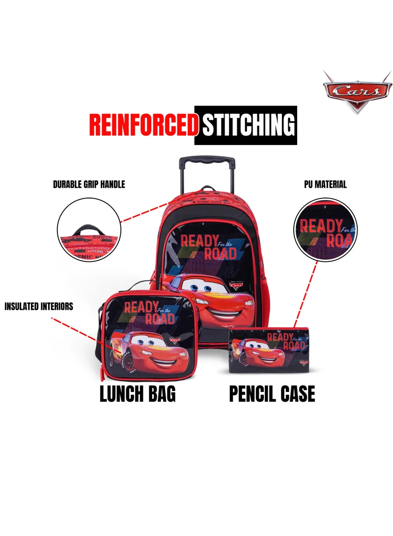 ديزني Disney Cars LMQ 95  3In1 Trolley Box Set 18" I Trolley I Lunch Bag I Pencil Case I Packaging